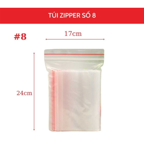Túi zip số 8